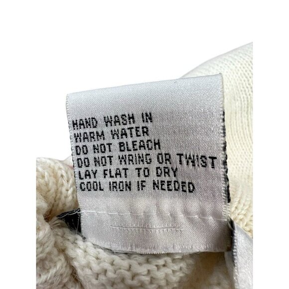 Vtg Sweater Turtleneck Colorblock Abstract Textured Wool Blend Sz S Boxy Preppy - Picture 7 of 9